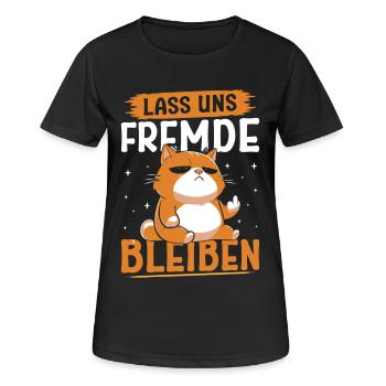 Majorque LET’S STAY STRANGERS Fun - T-shirt respirant Femme - noir - Devant - AI Model Female 172 light (172cm)