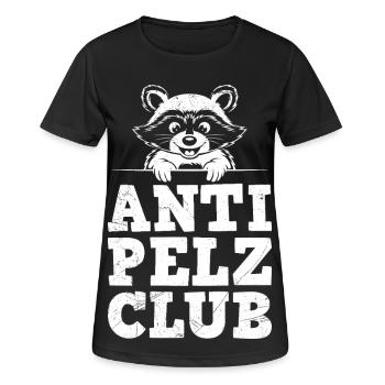 Tierschutz ANIT PELZ CLUB Lustiges - Frauen T-Shirt atmungsaktiv - Schwarz - Vorne - AI Model Female 172 light (172cm)