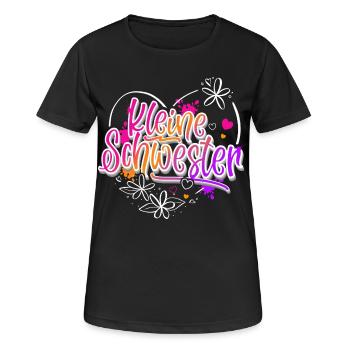 Kleine Schwester - Frauen T-Shirt atmungsaktiv - Schwarz - Vorne - AI Model Female 172 light (172cm)