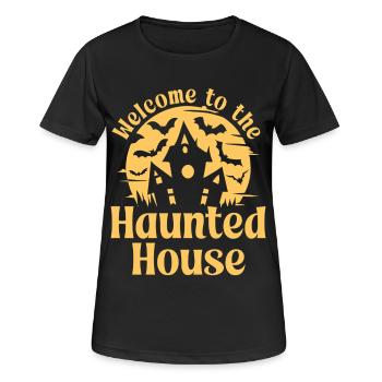 Welcome to the Haunted House - Women's Breathable T-Shirt - black - Front - AI Model Female 172 light (172cm)