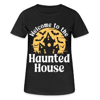 Welcome to the Haunted House - Women's Breathable T-Shirt - black - Front - AI Model Female 172 light (172cm)