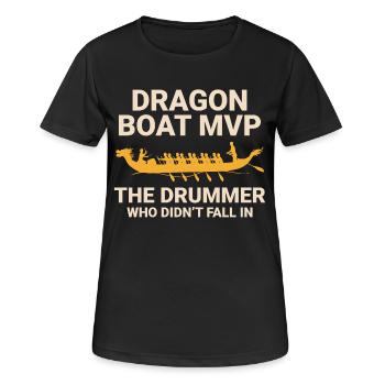 Champion de course de bateaux-dragons - T-shirt respirant Femme - noir - Devant - AI Model Female 172 light (172cm)
