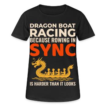 Dragon Boat Race Team Spirit  - Women's Breathable T-Shirt - black - Front - AI Model Female 172 light (172cm)