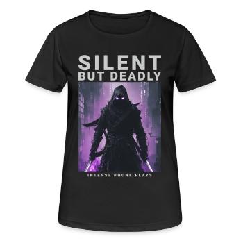 Silent But Deadly Anime Gamer Phonk Geschenk - Frauen T-Shirt atmungsaktiv - Schwarz - Vorne - AI Model Female 172 light (172cm)