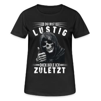 Dire que tu es drôle Grim Reaper Skull Motif - T-shirt respirant Femme - noir - Devant - AI Model Female 172 light (172cm)