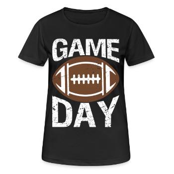 Jour de match Saison de football Football Gold Vibes - T-shirt respirant Femme - noir - Devant - AI Model Female 172 light (172cm)