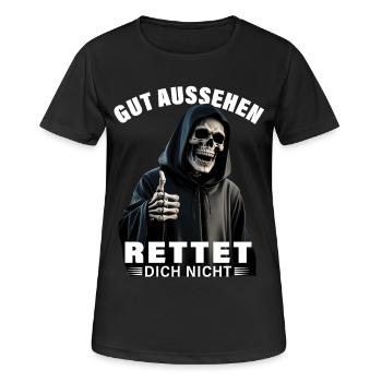 La faucheuse dit que la beauté ne vous sauvera pas - T-shirt respirant Femme - noir - Devant - AI Model Female 172 light (172cm)