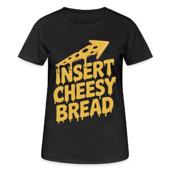 Fromage Bâtonnet de fromage Toast au fromage - T-shirt respirant Femme - noir - Devant - AI Model Female 172 light (172cm)