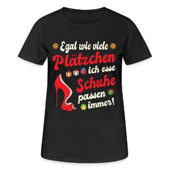 Weihnachtsgeschenk Frauen Plätzchen Lustig Idee - Frauen T-Shirt atmungsaktiv - Schwarz - Vorne - AI Model Female 172 light (172cm)