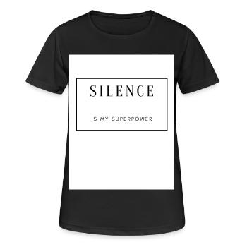 Silence, Force et Sérénité sur Textile - T-shirt respirant Femme - noir - Devant - AI Model Female 172 light (172cm)