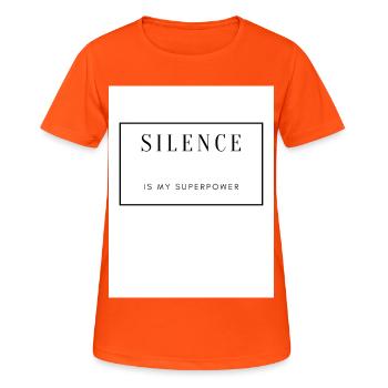 Silence, Strength and Serenity on Textile - Women's Breathable T-Shirt - neon orange - Front - AI Model Female 172 dark (172cm)