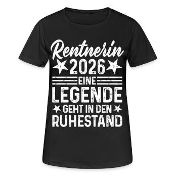 Retraité 2026 Une légende prend sa retraite - T-shirt respirant Femme - noir - Devant - AI Model Female 172 light (172cm)
