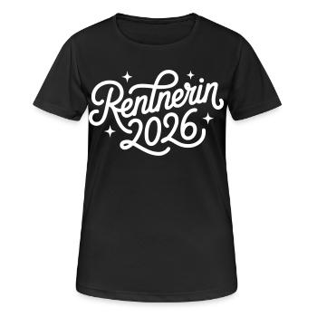 Pensioner 2026 - Women's Breathable T-Shirt - black - Front - AI Model Female 172 light (172cm)