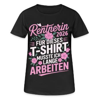 Pensioner 2026 - Women's Breathable T-Shirt - black - Front - AI Model Female 172 light (172cm)