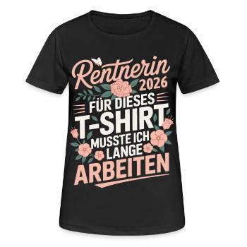 Pensioner 2026 - Women's Breathable T-Shirt - black - Front - AI Model Female 172 light (172cm)