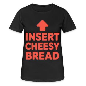 Fromage Bâtonnet de fromage Toast au fromage - T-shirt respirant Femme - noir - Devant - AI Model Female 172 light (172cm)