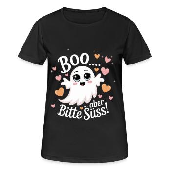Halloween Cute Ghost Boo Design - Women's Breathable T-Shirt - black - Front - AI Model Female 172 light (172cm)