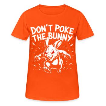 Angry bunny print with fighting spirit - Women's Breathable T-Shirt - neon orange - Front - AI Model Female 172 dark (172cm)
