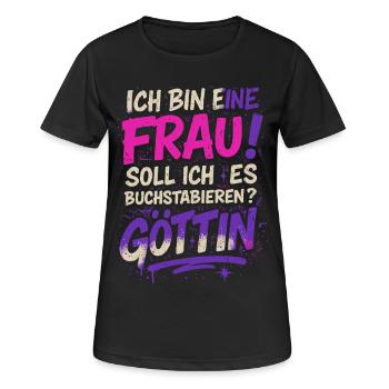 Girl Power Saying with Graffiti Design - Women's Breathable T-Shirt - black - Front - AI Model Female 172 light (172cm)
