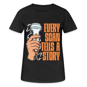 Sonographer Every Scan Tells A Story Sonography - Frauen T-Shirt atmungsaktiv - Schwarz - Vorne - AI Model Female 172 light (172cm)
