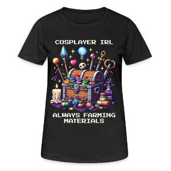 Cosplayers IRL : toujours du matériel agricole | Cosplay - T-shirt respirant Femme - noir - Devant - AI Model Female 172 light (172cm)