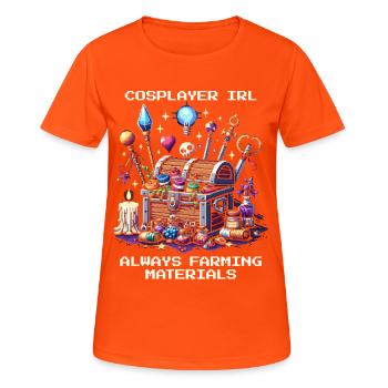 IRL cosplayers: always farm equipment | Cosplay - Women's Breathable T-Shirt - neon orange - Front - AI Model Female 172 dark (172cm)