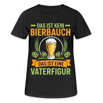 Bald Papa DAS IST KEIN BIERBAUCH DAS IST EINE - Frauen T-Shirt atmungsaktiv - Schwarz - Vorne - AI Model Female 172 light (172cm)