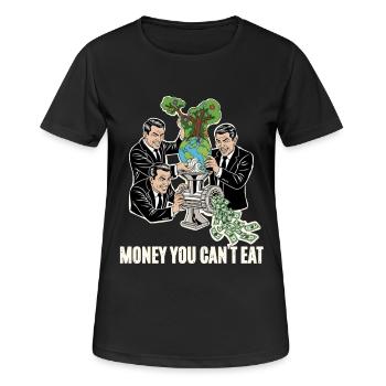 Humorous financial world - Women's Breathable T-Shirt - black - Front - AI Model Female 172 light (172cm)