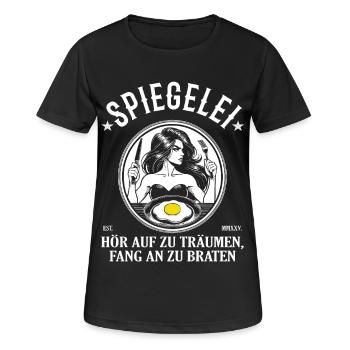 Fried Egg Design – Start Frying - Women's Breathable T-Shirt - black - Front - AI Model Female 172 light (172cm)