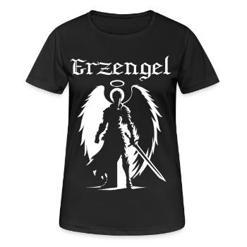 Conception de la silhouette de l’archange – Puissance céleste - T-shirt respirant Femme - noir - Devant - AI Model Female 172 light (172cm)