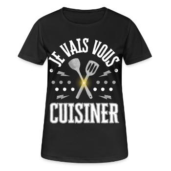 I'LL COOK FOR YOU - Women's Breathable T-Shirt - black - Front - AI Model Female 172 light (172cm)