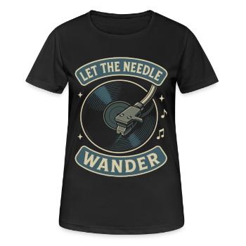 Laissez l’aiguille vagabonder : les amateurs de disques vinyles - T-shirt respirant Femme - noir - Devant - AI Model Female 172 light (172cm)
