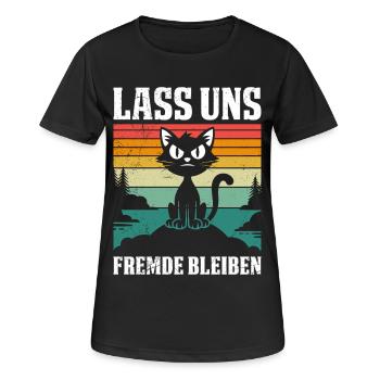 Majorque LET’S STAY STRANGERS Fun - T-shirt respirant Femme - noir - Devant - AI Model Female 172 light (172cm)