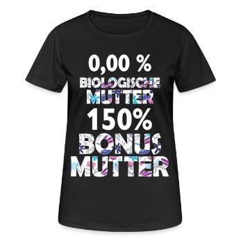 Bonus Mutter Mama Stiefmutter Muttertag Geschenk - Frauen T-Shirt atmungsaktiv - Schwarz - Vorne - AI Model Female 172 light (172cm)