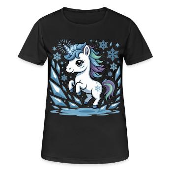 Magical Unicorn Shirt for Kids & Fans - Women's Breathable T-Shirt - black - Front - AI Model Female 172 light (172cm)