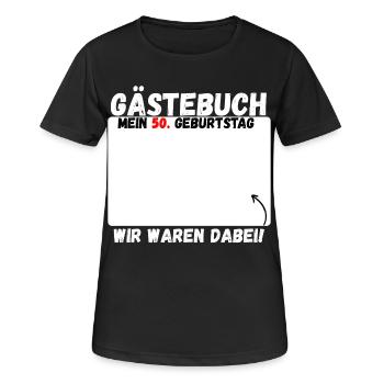 Guest Album 50th Birthday Shirt - Women's Breathable T-Shirt - black - Front - AI Model Female 172 light (172cm)