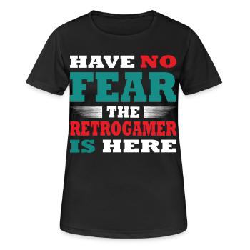 Have no Fear the Retrogamer is here Outfit - Women's Breathable T-Shirt - black - Front - AI Model Female 172 light (172cm)
