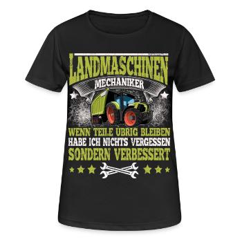 Mécanicien de machines agricoles - T-shirt respirant Femme - noir - Devant - AI Model Female 172 light (172cm)