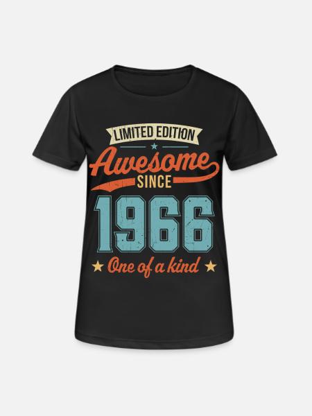 Genial seit 1966 - Frauen T-Shirt atmungsaktiv - Schwarz