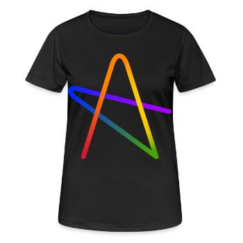 Rainbow A Stern Geschenk - Frauen T-Shirt atmungsaktiv - Schwarz - Vorne - AI Model Female 172 light (172cm)