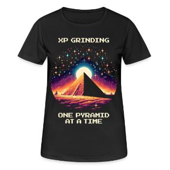 XP Grind : Pyramide par Pyramide | RPG Égypte - T-shirt respirant Femme - noir - Devant - AI Model Female 172 light (172cm)