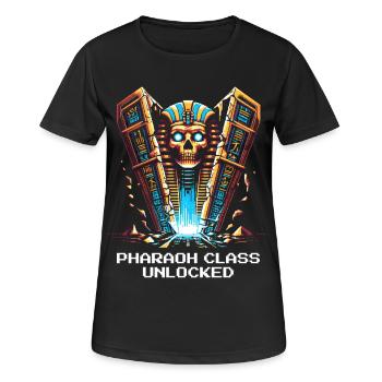 Classe Pharaon débloquée | Égypte, JdR - T-shirt respirant Femme - noir - Devant - AI Model Female 172 light (172cm)