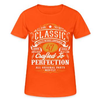 47. Geburtstag - Frauen T-Shirt atmungsaktiv - Neonorange - Vorne - AI Model Female 172 dark (172cm)