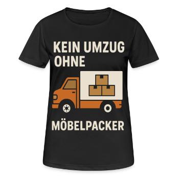 No move without movers - Women's Breathable T-Shirt - black - Front - AI Model Female 172 light (172cm)
