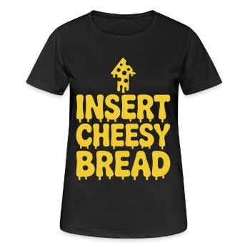 Fromage Bâtonnet de fromage Toast au fromage - T-shirt respirant Femme - noir - Devant - AI Model Female 172 light (172cm)