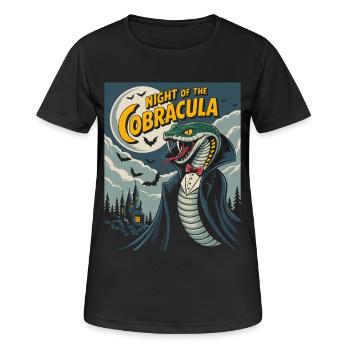 La nuit du cobra vampire suceur de sang Halloween - T-shirt respirant Femme - noir - Devant - AI Model Female 172 light (172cm)