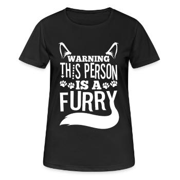 Avertissement Cette personne est un poilu - T-shirt respirant Femme - noir - Devant - AI Model Female 172 light (172cm)
