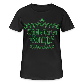 Schrebergarten Königin Kleingarten - Frauen T-Shirt atmungsaktiv - Schwarz - Vorne - AI Model Female 172 light (172cm)