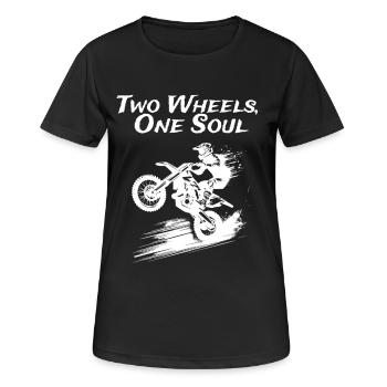 Deux roues, une âme - T-shirt respirant Femme - noir - Devant - AI Model Female 172 light (172cm)