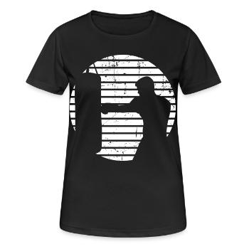 Boxer Skizze - Frauen T-Shirt atmungsaktiv - Schwarz - Vorne - AI Model Female 172 light (172cm)